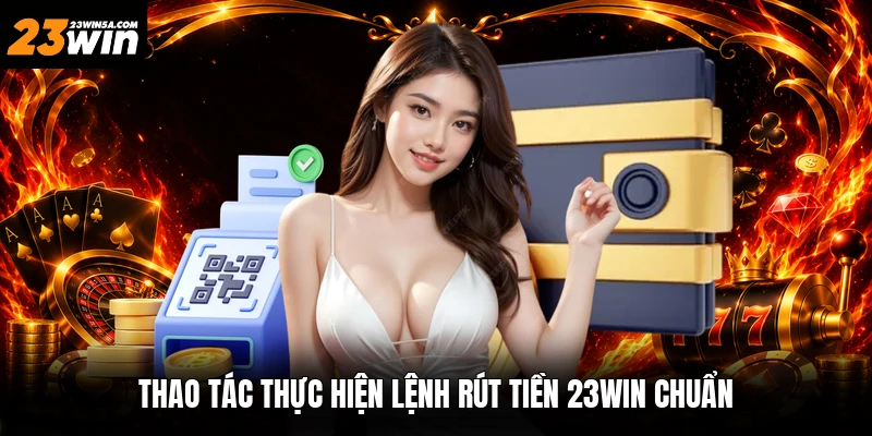 Thao tác thực hiện lệnh rút tiền 23win chuẩn
